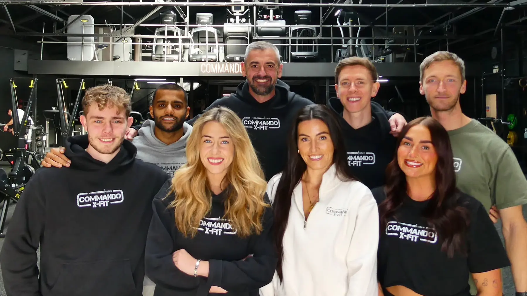 The Commando X-Fit coaching team on the gym floor