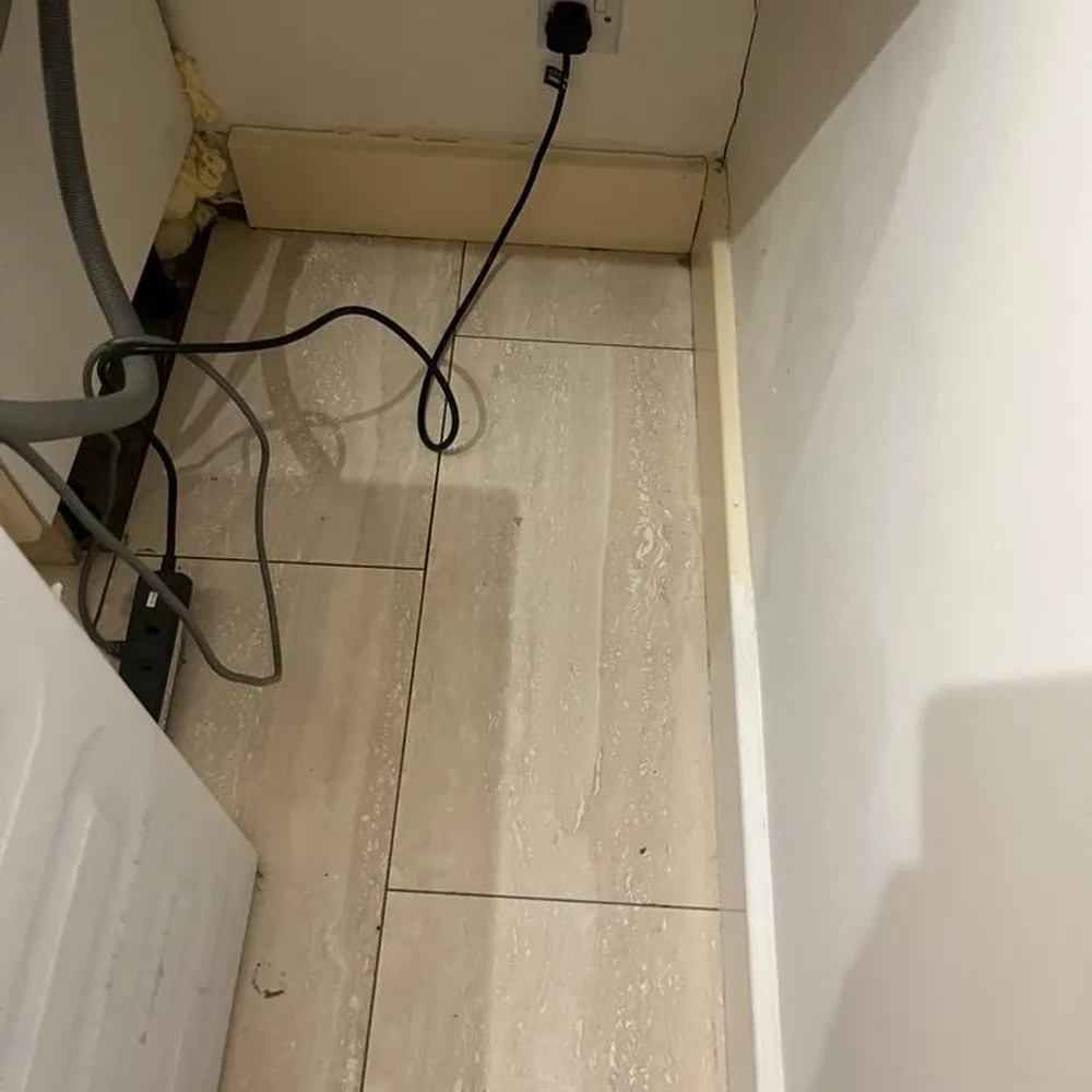 The same floor cleaned and clear