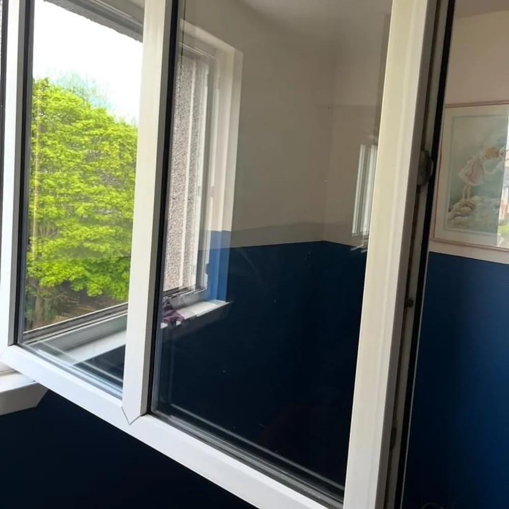 The same window and frame cleaned
