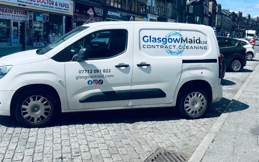 Glasgow Maid Ltd van on a Glasgow street